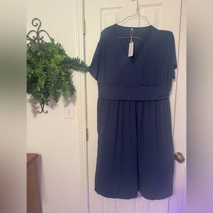 Ava & Viv Deep Blue Midi Dress